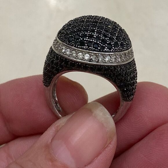black spinel 925 ring size 9 - Picture 6 of 9
